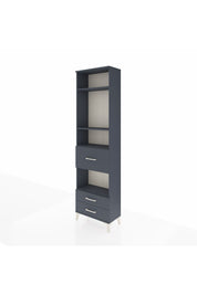 Arges Dolap 4 Raflı 3 Çekmeceli 60x30x221 Antrasit-Antrasit