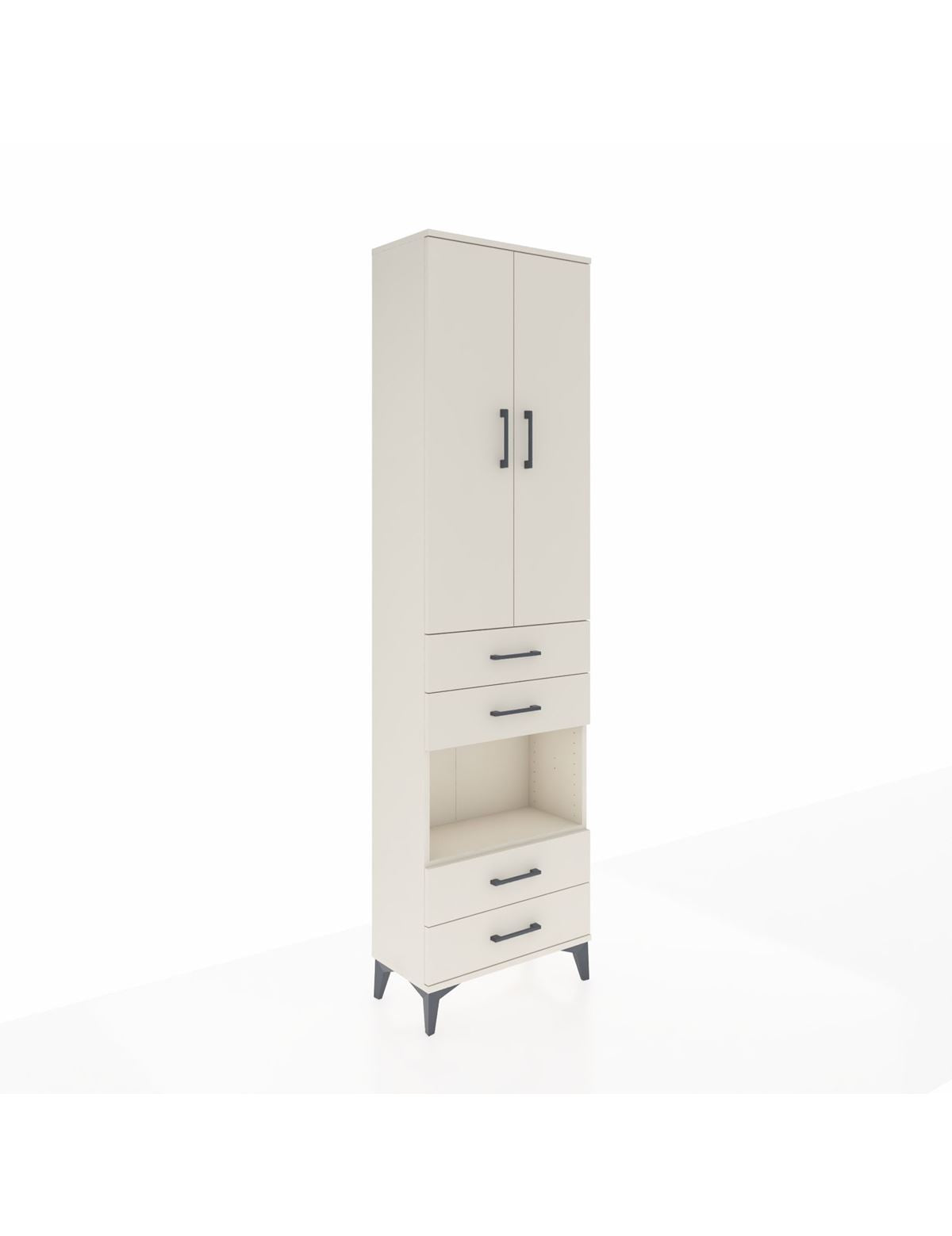 Arges Dolap 3 Raflı 4 Çekmeceli Tek Askılı 60x30x221 Aytaşı-Aytaşı