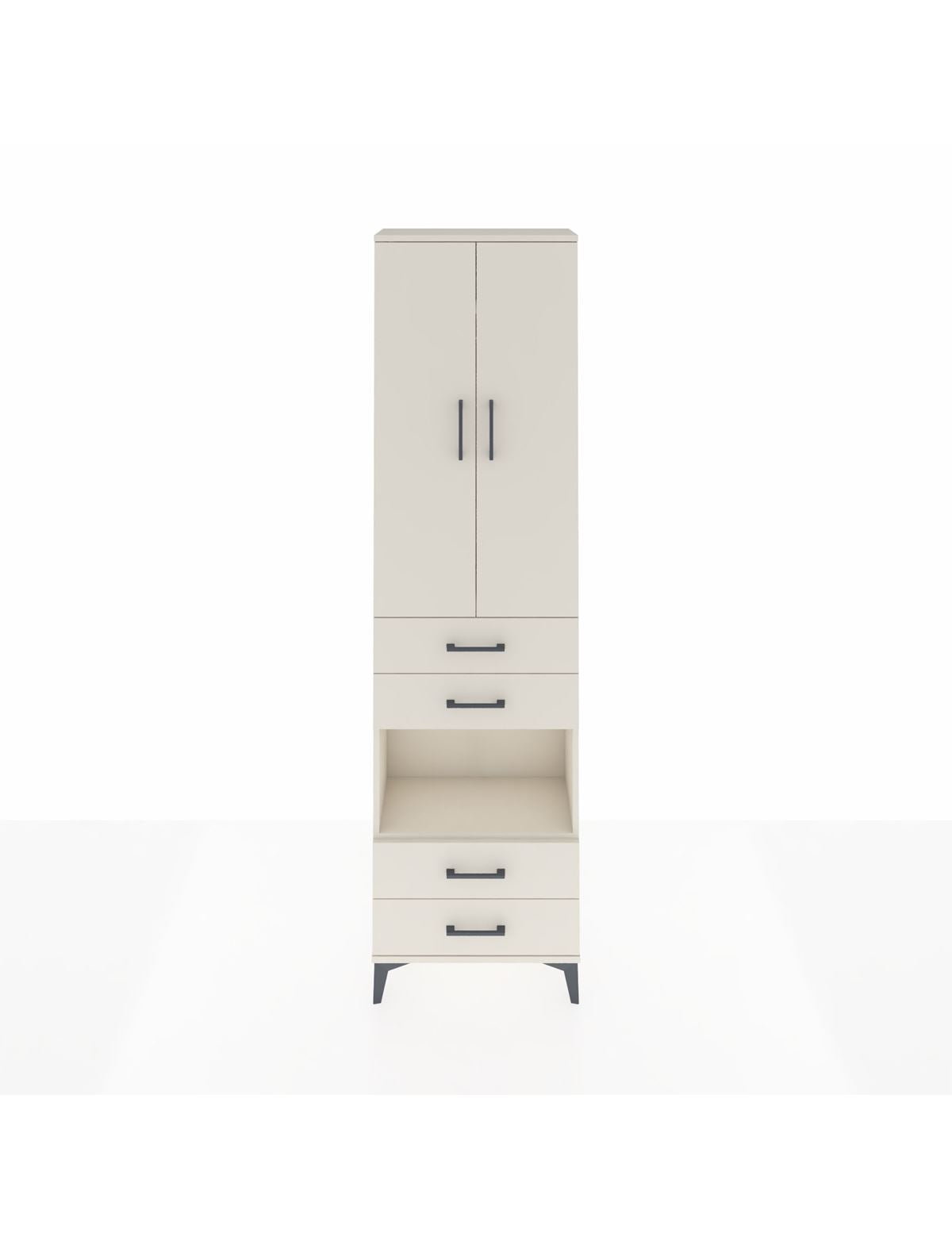 Arges Dolap 3 Raflı 4 Çekmeceli Tek Askılı 60x30x221 Aytaşı-Aytaşı