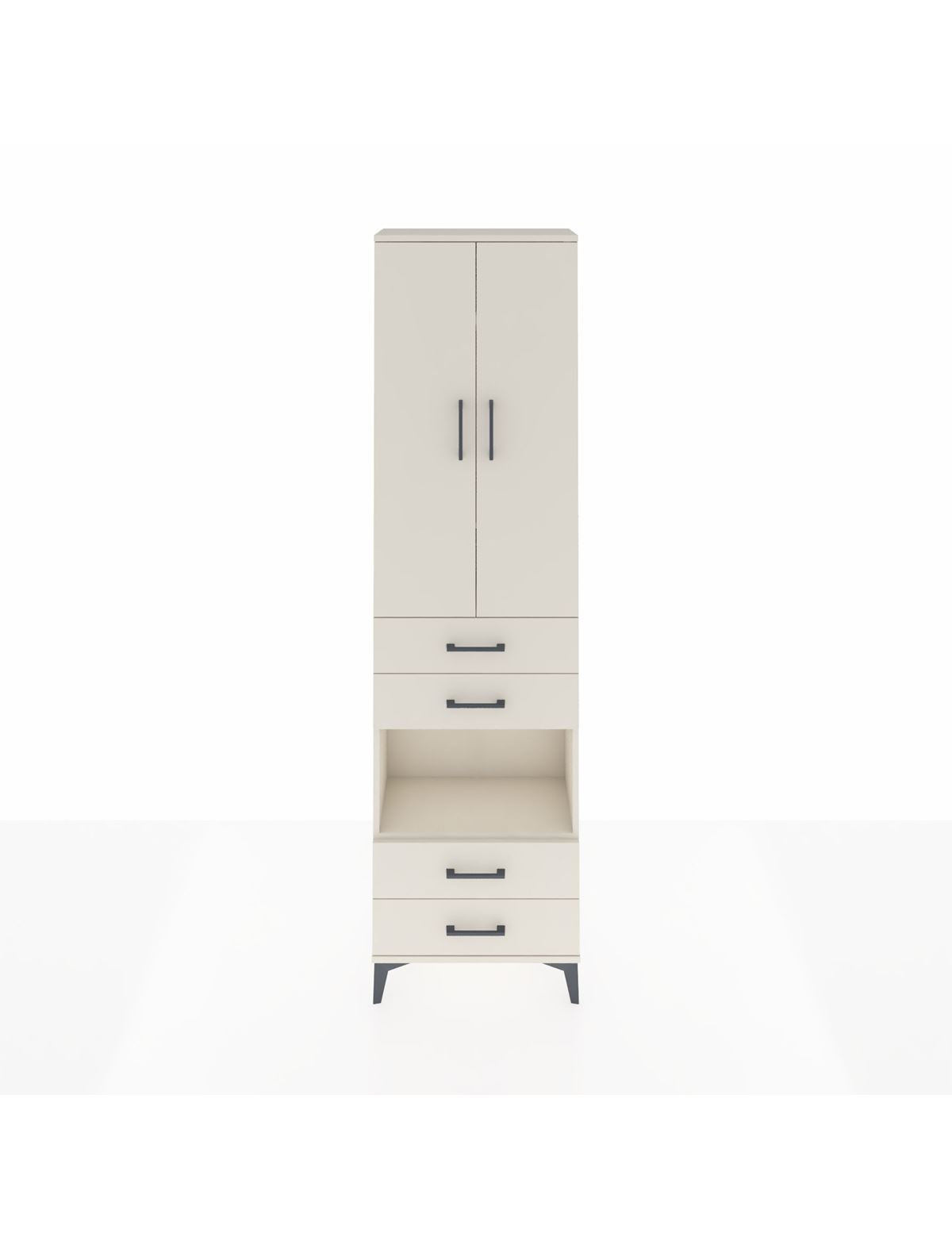 Arges Dolap 4 Raflı 4 Çekmeceli 2 Kapaklı 60x30x221 Aytaşı-Aytaşı