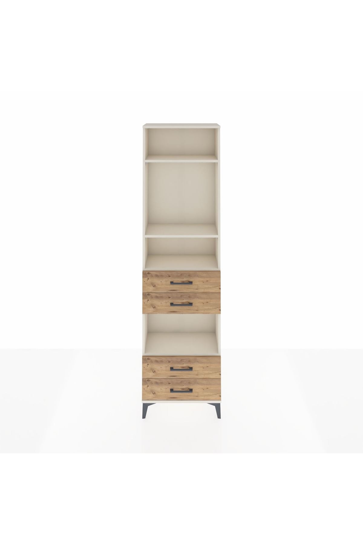 Arges Dolap 4 Raflı 4 Çekmeceli 60x30x221 Aytaşı-Çam