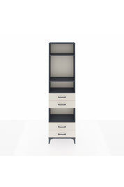 Arges Dolap 4 Raflı 4 Çekmeceli 60x30x221 Antrasit-Aytaşı