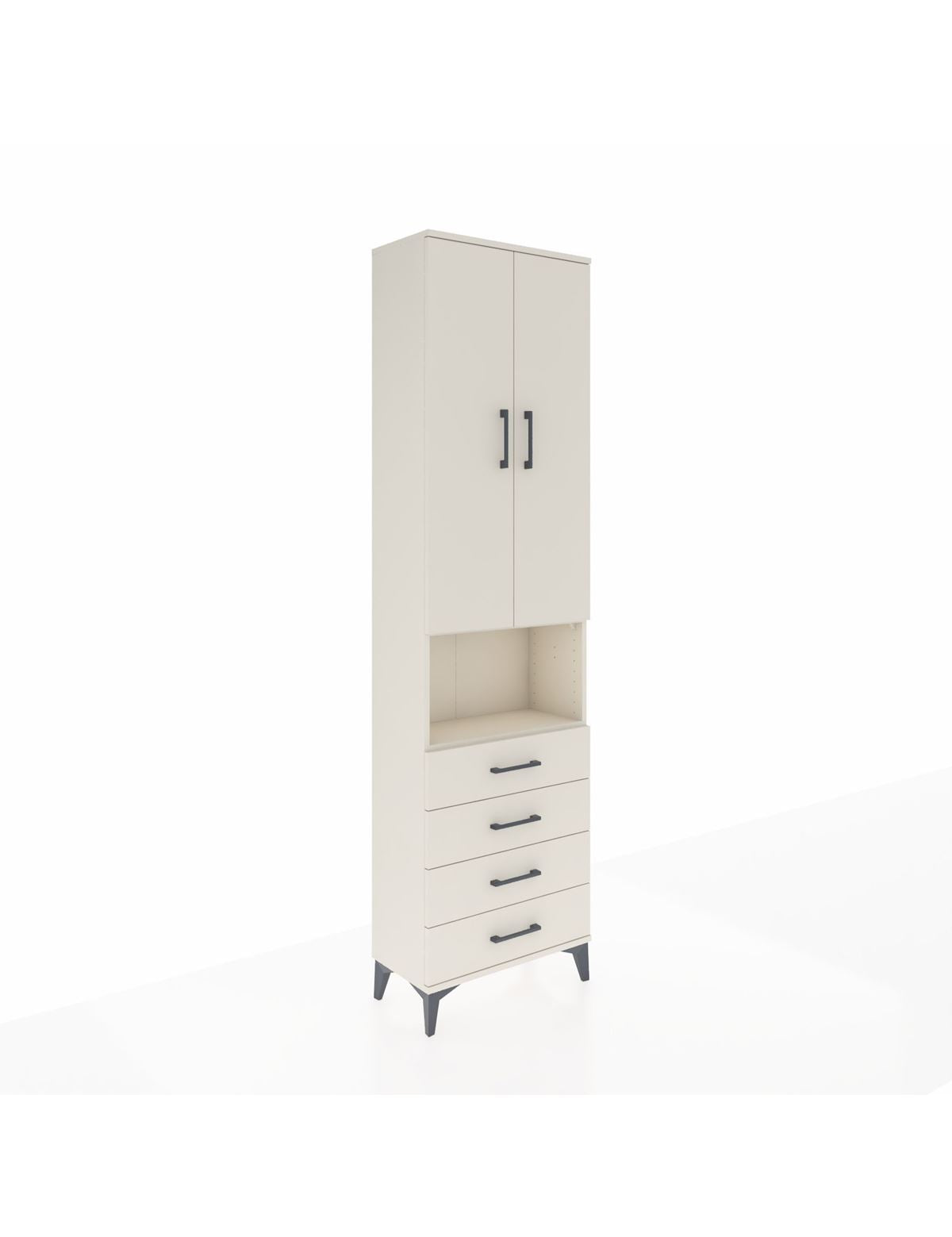 Arges Dolap 3 Raflı 4 Çekmeceli Tek Askılı 60x30x221 Aytaşı-Aytaşı