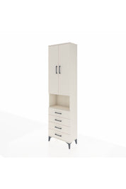 Arges Dolap 3 Raflı 4 Çekmeceli Tek Askılı 60x30x221 Aytaşı-Aytaşı