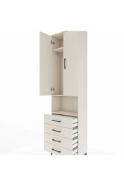 Arges Dolap 3 Raflı 4 Çekmeceli Tek Askılı 60x30x221 Aytaşı-Aytaşı