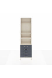 Arges Dolap 4 Raflı 4 Çekmeceli 60x30x221 Aytaşı-Antrasit