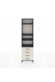 Arges Dolap 4 Raflı 4 Çekmeceli 60x30x221 Antrasit-Aytaşı