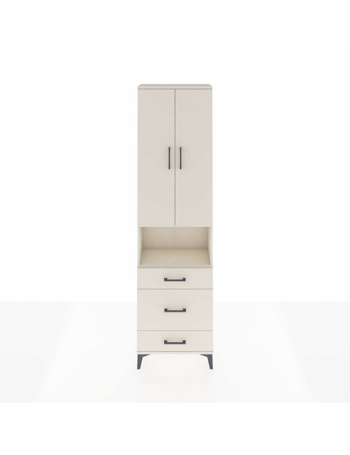 Arges Dolap 3 Raflı 3 Çekmeceli Tek Askılı 60x30x221 Aytaşı-Aytaşı