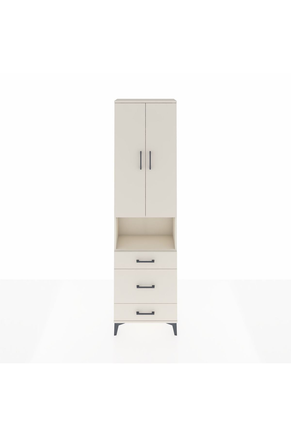 Arges Dolap 3 Raflı 3 Çekmeceli Tek Askılı 60x30x221 Aytaşı-Aytaşı