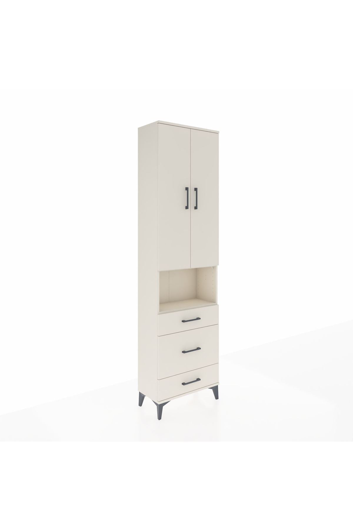 Arges Dolap 3 Raflı 3 Çekmeceli Tek Askılı 60x30x221 Aytaşı-Aytaşı