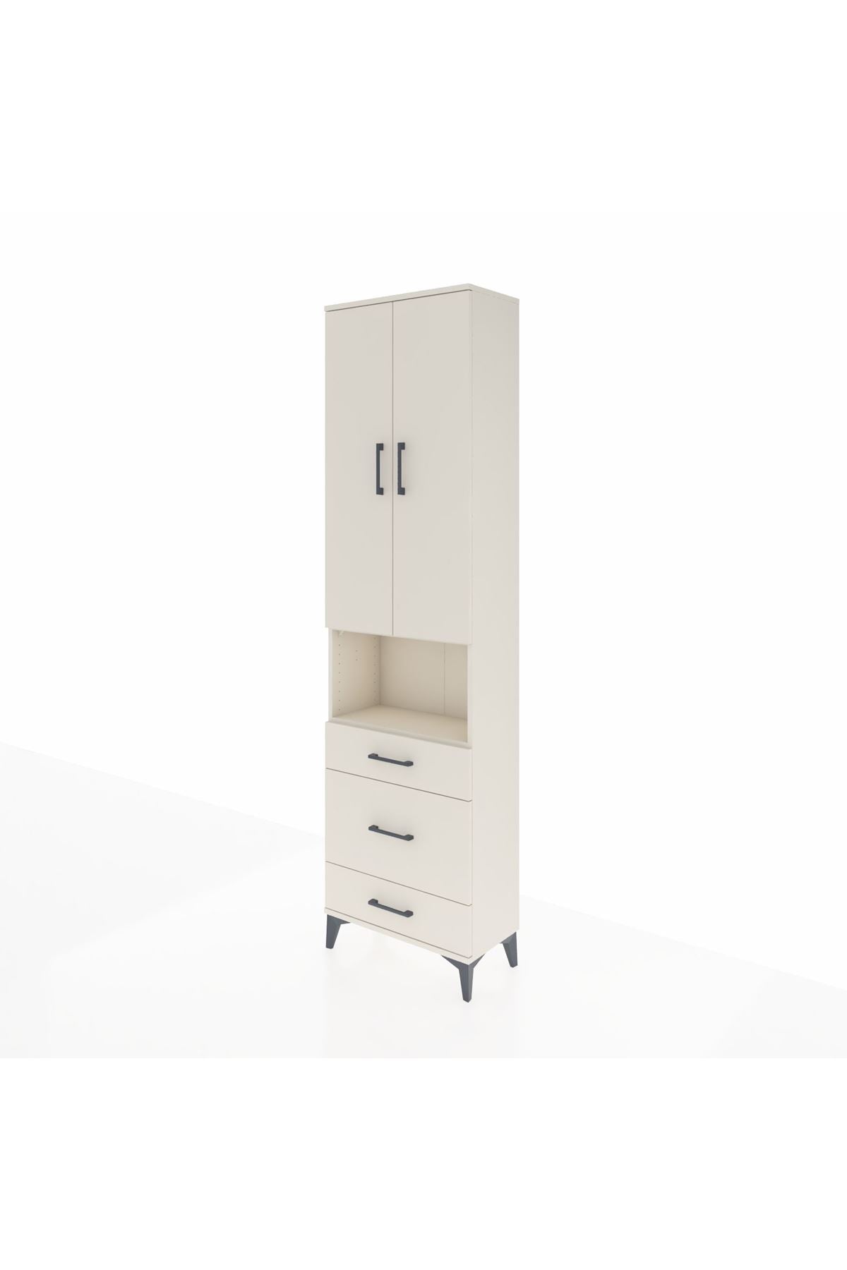 Arges Dolap 3 Raflı 3 Çekmeceli Tek Askılı 60x30x221 Aytaşı-Aytaşı