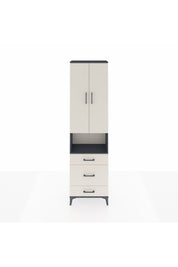 Arges Dolap 3 Raflı 3 Çekmeceli Tek Askılı 60x30x221 Antrasit-Aytaşı