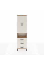 Arges Dolap 3 Raflı 3 Çekmeceli Tek Askılı 60x30x221 Çam-Aytaşı