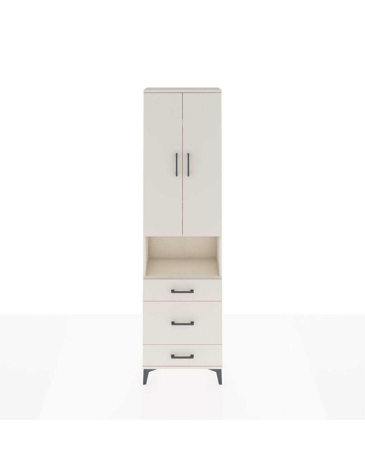 Arges Dolap 4 Raflı 3 Çekmeceli Tek Askılı 60x30x221 Aytaşı-Aytaşı