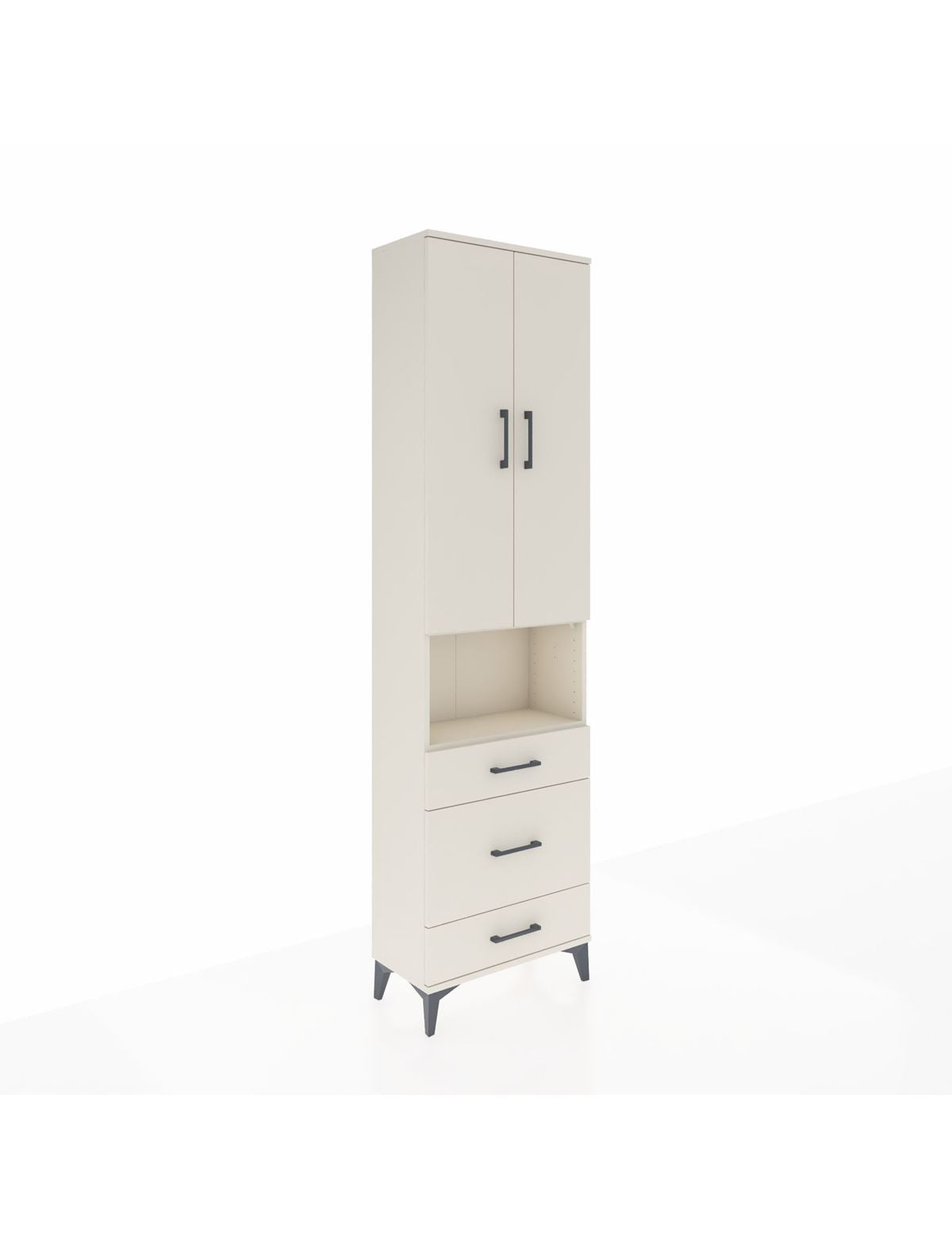 Arges Dolap 4 Raflı 3 Çekmeceli Tek Askılı 60x30x221 Aytaşı-Aytaşı