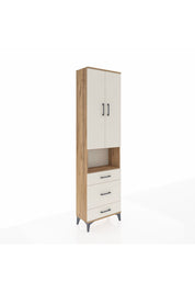Arges Dolap 4 Raflı 3 Çekmeceli Tek Askılı 60x30x221 Çam-Aytaşı