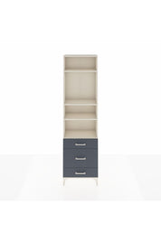 Arges Dolap 4 Raflı 3 Çekmeceli 60x30x221 Aytaşı-Antrasit