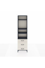 Arges Dolap 4 Raflı 3 Çekmeceli 60x30x221 Antrasit-Aytaşı