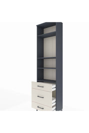 Arges Dolap 4 Raflı 3 Çekmeceli 60x30x221 Antrasit-Aytaşı