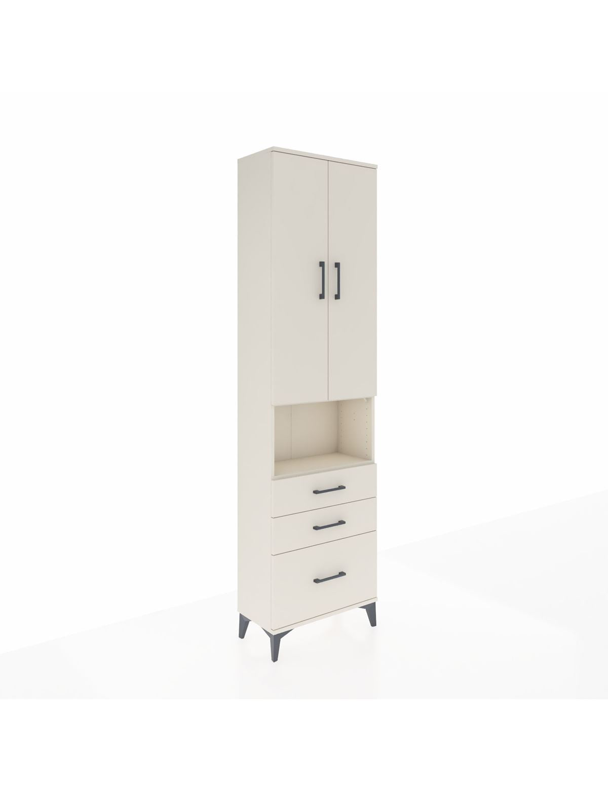 Arges Dolap 3 Raflı 3 Çekmeceli Tek Askılı 60x30x221 Aytaşı-Aytaşı