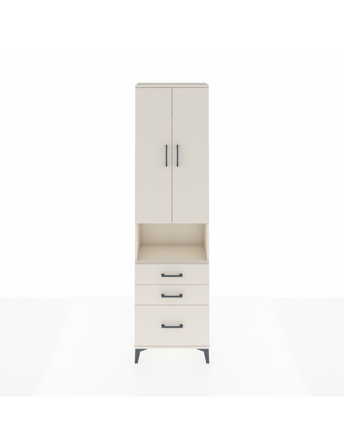 Arges Dolap 3 Raflı 3 Çekmeceli Tek Askılı 60x30x221 Aytaşı-Aytaşı