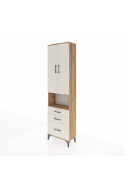 Arges Dolap 3 Raflı 3 Çekmeceli Tek Askılı 60x30x221 Çam-Aytaşı