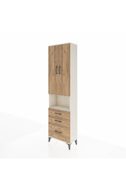 Arges Dolap 4 Raflı 3 Çekmeceli 2 Kapaklı 60x30x221 Aytaşı-Çam