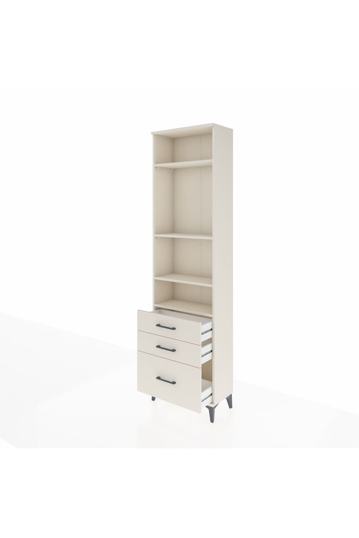 Arges Dolap 4 Raflı 3 Çekmeceli 60x30x221 Aytaşı-Aytaşı