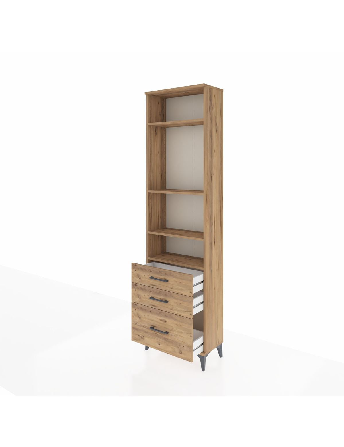 Arges Dolap 4 Raflı 3 Çekmeceli 60x30x221 - S29M183V9A