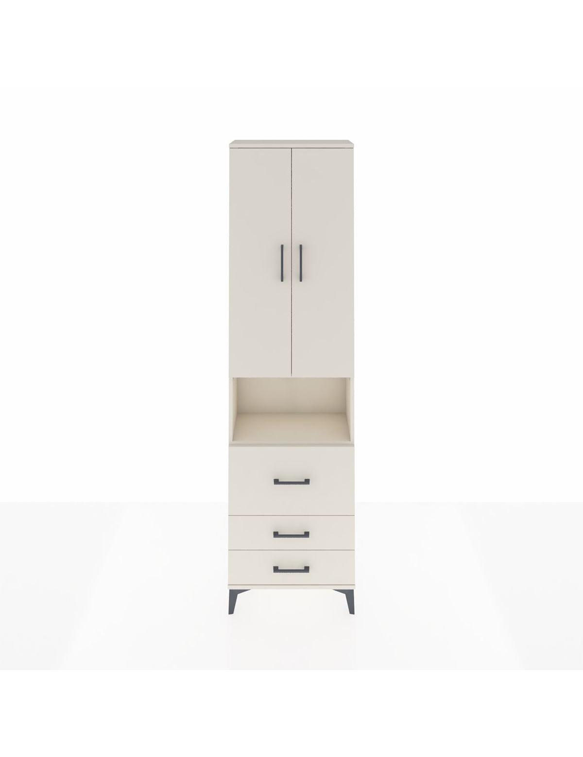 Arges Dolap 3 Raflı 3 Çekmeceli Tek Askılı 60x30x221 Aytaşı-Aytaşı