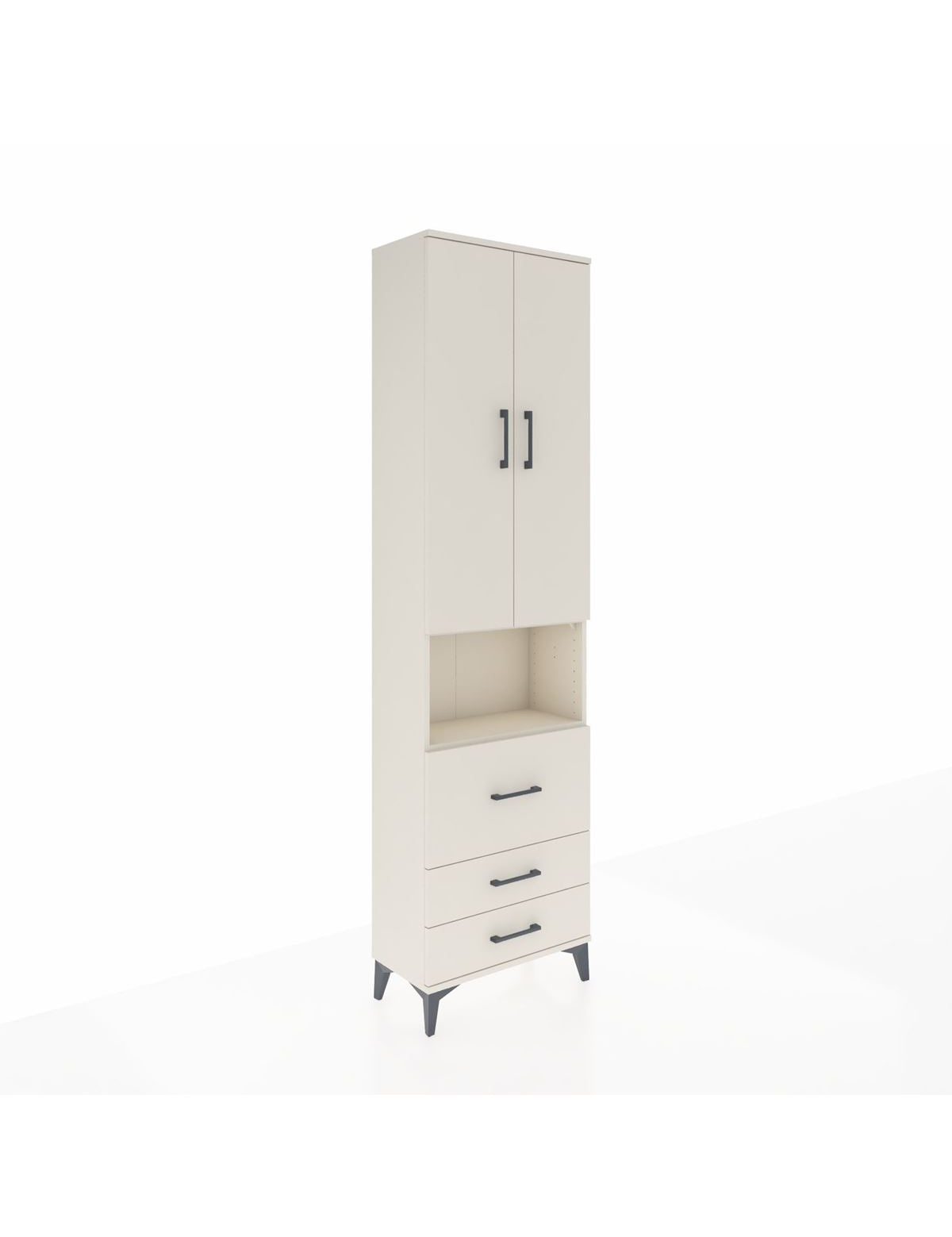 Arges Dolap 3 Raflı 3 Çekmeceli Tek Askılı 60x30x221 Aytaşı-Aytaşı