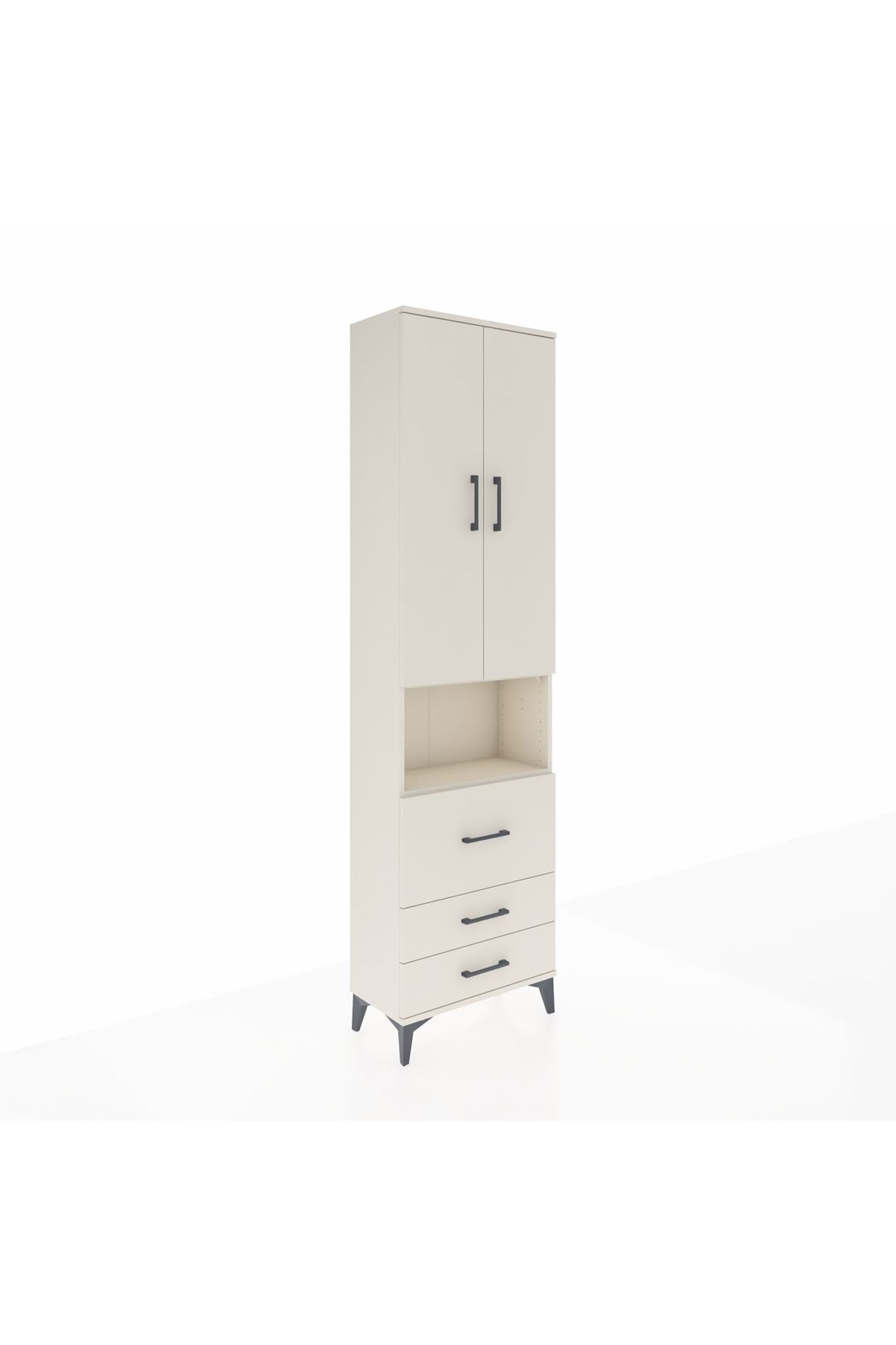 Arges Dolap 3 Raflı 3 Çekmeceli Tek Askılı 60x30x221 Aytaşı-Aytaşı