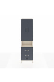 Arges Dolap 3 Raflı 3 Çekmeceli Tek Askılı 60x30x221 Aytaşı-Antrasit