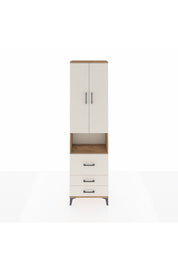 Arges Dolap 3 Raflı 3 Çekmeceli Tek Askılı 60x30x221 Çam-Aytaşı