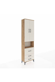 Arges Dolap 3 Raflı 3 Çekmeceli Tek Askılı 60x30x221 Çam-Aytaşı