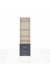 Arges Dolap 4 Raflı 3 Çekmeceli 60x30x221 Aytaşı-Antrasit