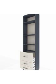 Arges Dolap 4 Raflı 3 Çekmeceli 60x30x221 Antrasit-Aytaşı