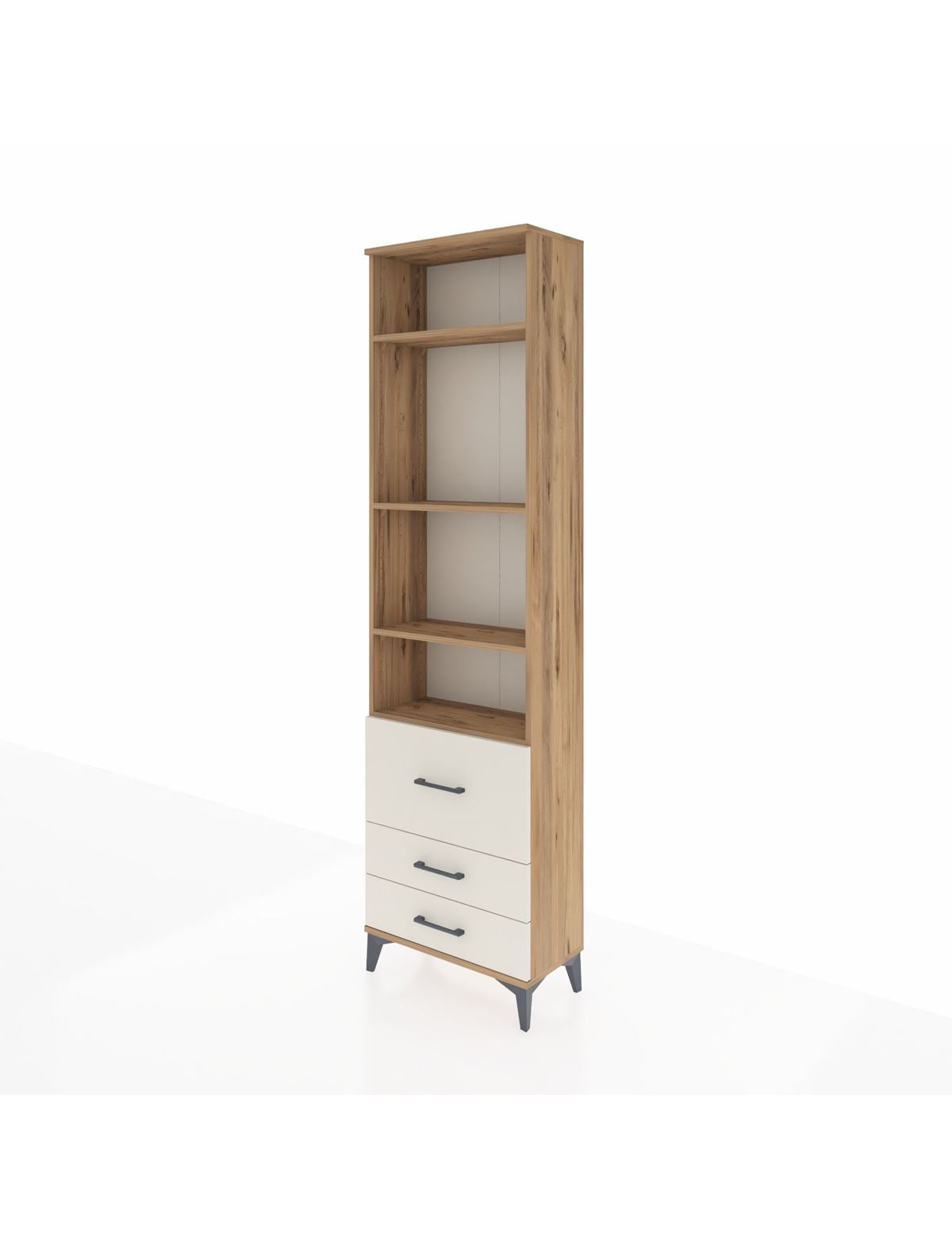 Arges Dolap 4 Raflı 3 Çekmeceli 60x30x221 - S29M186V7A