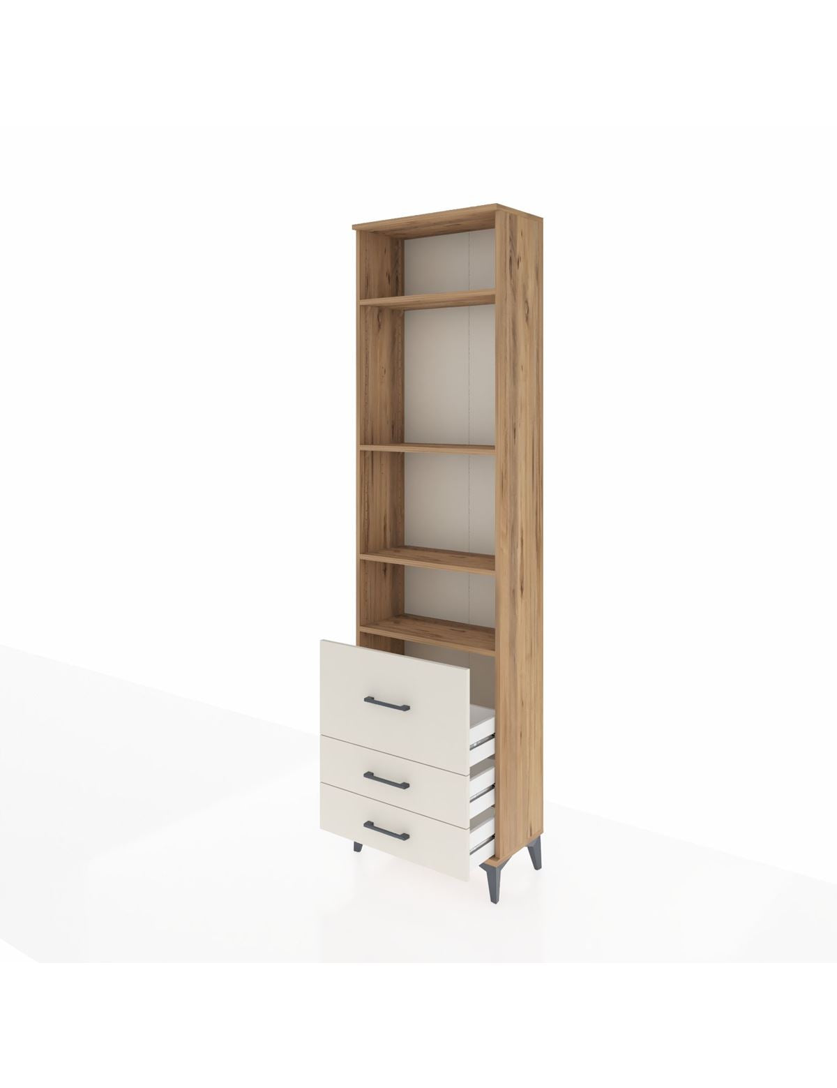 Arges Dolap 4 Raflı 3 Çekmeceli 60x30x221 - S29M186V7A