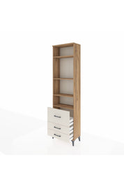 Arges Dolap 4 Raflı 3 Çekmeceli 60x30x221 Çam-Aytaşı