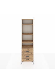 Arges Dolap 4 Raflı 3 Çekmeceli 60x30x221 Çam-Çam