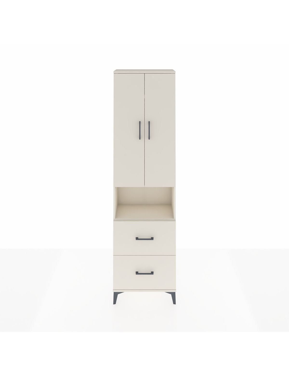 Arges Dolap 3 Raflı 2 Çekmeceli Tek Askılı 60x30x221 Aytaşı-Aytaşı