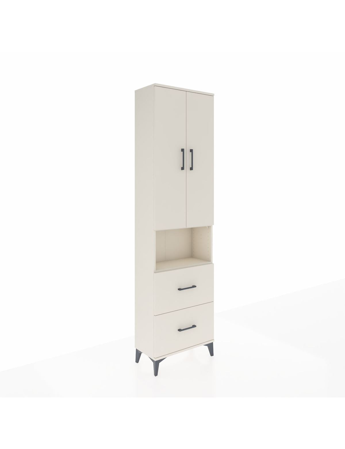 Arges Dolap 3 Raflı 2 Çekmeceli Tek Askılı 60x30x221 Aytaşı-Aytaşı