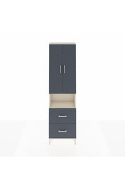 Arges Dolap 3 Raflı 2 Çekmeceli Tek Askılı 60x30x221 Aytaşı-Antrasit