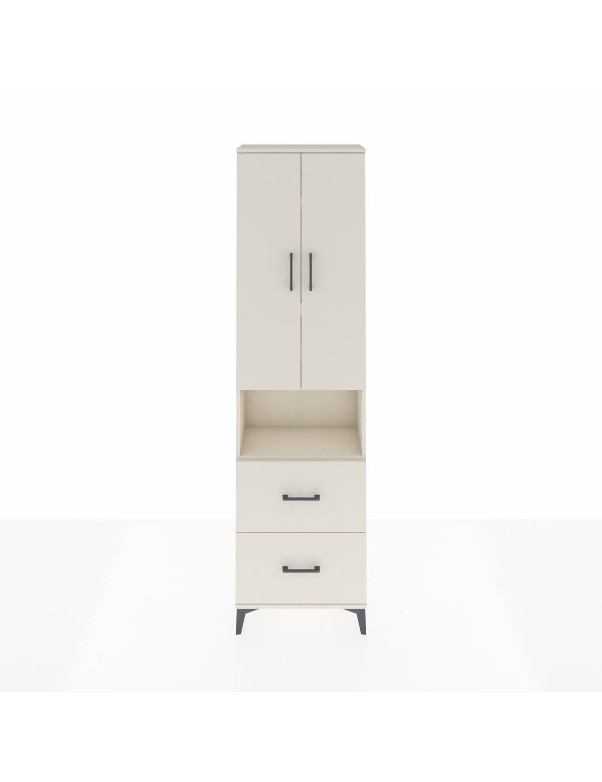 Arges Dolap 4 Raflı 2 Çekmeceli 2 Kapaklı 60x30x221 Aytaşı-Aytaşı