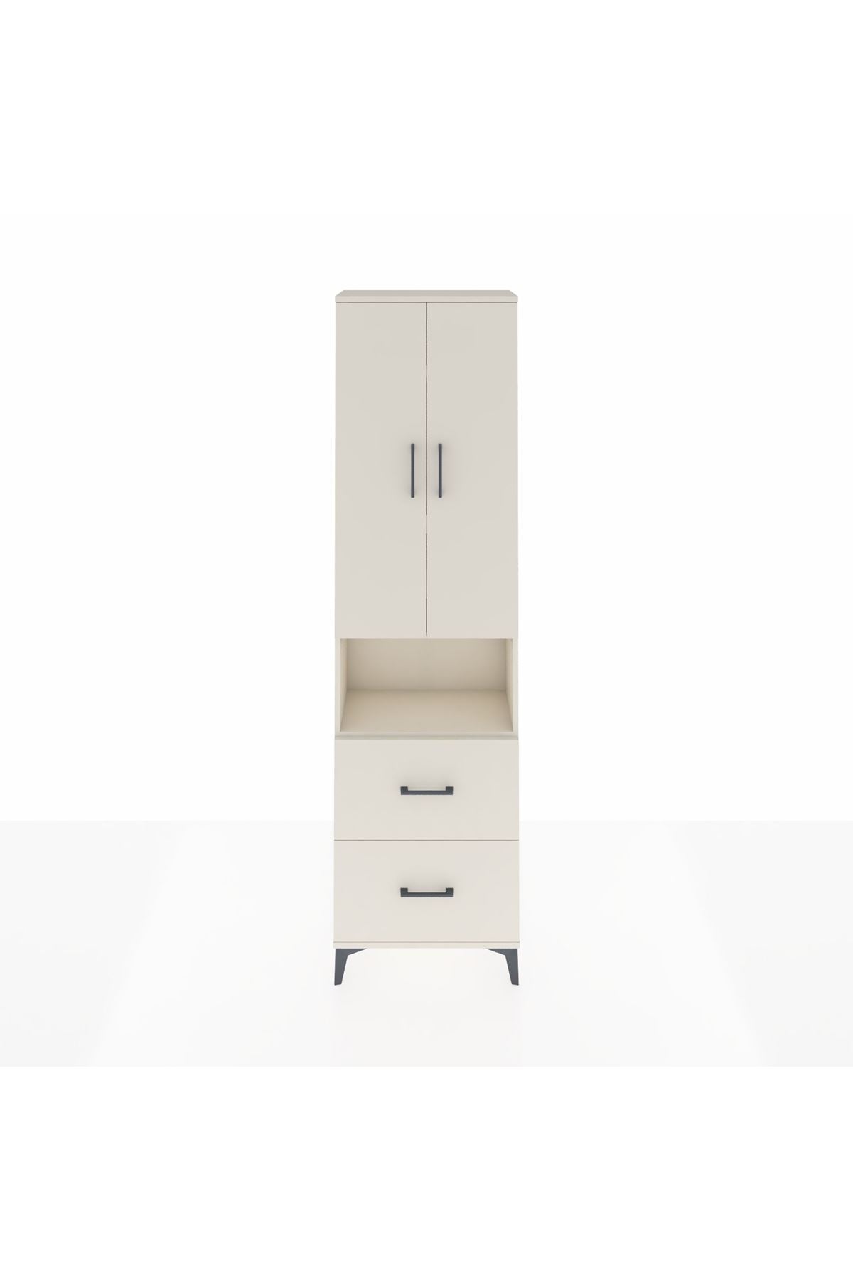 Arges Dolap 4 Raflı 2 Çekmeceli 2 Kapaklı 60x30x221 Aytaşı-Aytaşı