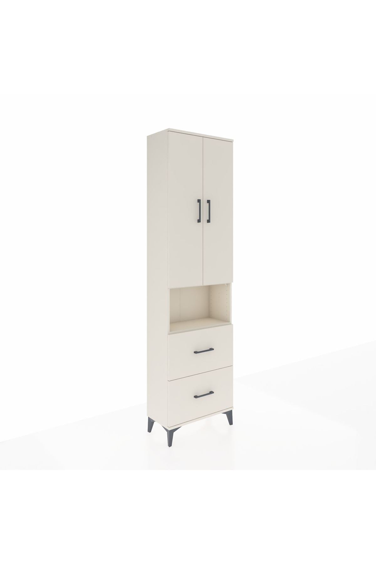 Arges Dolap 4 Raflı 2 Çekmeceli 2 Kapaklı 60x30x221 Aytaşı-Aytaşı