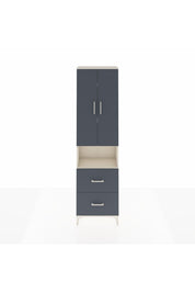 Arges Dolap 4 Raflı 2 Çekmeceli 2 Kapaklı 60x30x221 Aytaşı-Antrasit