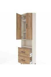 Arges Dolap 4 Raflı 2 Çekmeceli 2 Kapaklı 60x30x221 Aytaşı-Çam