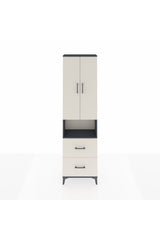 Arges Dolap 4 Raflı 2 Çekmeceli 2 Kapaklı 60x30x221